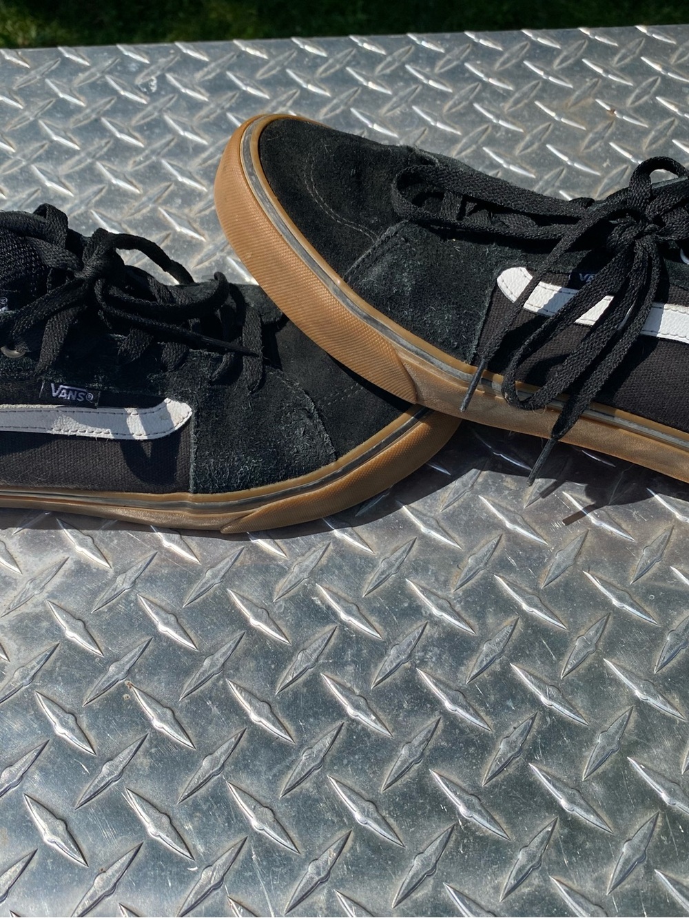 Vans Black Suede & Canvas Low-Top Sneakers with Gum Sole